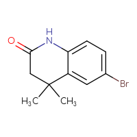 Chemical structure of 6-bromo-4,4-dimethyl-1,2,3,4-tetrahydroquinolin-2-one - CSSB00009997882