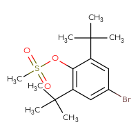 Chemical structure of 4-bromo-2,6-di-tert-butylphenyl methanesulfonate - CSSB15130629616