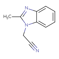 Chemical structure of 2-(2-methyl-1H-1,3-benzodiazol-1-yl)acetonitrile - CSSB00000169829