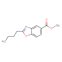 Chemical structure of methyl 2-butyl-1,3-benzoxazole-5-carboxylate - CSSB00020613659
