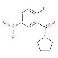 Chemical structure of 1-(2-bromo-5-nitrobenzoyl)pyrrolidine - CSSB00000925616