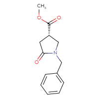 Chemical structure of methyl (3S)-1-benzyl-5-oxopyrrolidine-3-carboxylate - CSSB00010204307