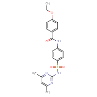 Chemical structure of N-{4-[(4,6-dimethylpyrimidin-2-yl)sulfamoyl]phenyl}-4-ethoxybenzamide - CSSB00121728579