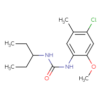 Chemical structure of 1-(4-chloro-2-methoxy-5-methylphenyl)-3-(pentan-3-yl)urea - CSSB00104075924