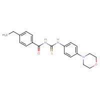 Chemical structure of 3-(4-ethylbenzoyl)-1-[4-(morpholin-4-yl)phenyl]thiourea - CSSB00121642721