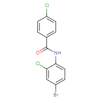 Chemical structure of N-(4-bromo-2-chlorophenyl)-4-chlorobenzamide - CSSB00028346020