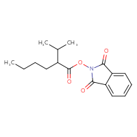 Chemical structure of 1,3-dioxo-2,3-dihydro-1H-isoindol-2-yl 2-(propan-2-yl)hexanoate - CSSB00116212912