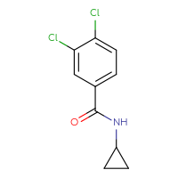 Chemical structure of 3,4-dichloro-N-cyclopropylbenzamide - CSSB00000160637