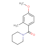 Chemical structure of 1-(4-methoxy-2-methylbenzoyl)piperidine - CSSB01995463228