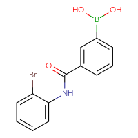Chemical structure of {3-[(2-bromophenyl)carbamoyl]phenyl}boronic acid - CSSB00020605839