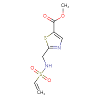 Chemical structure of methyl 2-(ethenesulfonamidomethyl)-1,3-thiazole-5-carboxylate - CSSB21332050872