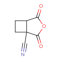Chemical structure of 2,4-dioxo-3-oxabicyclo[3.2.0]heptane-1-carbonitrile - CSSB20681862150