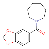 Chemical structure of 1-(2H-1,3-benzodioxole-5-carbonyl)azepane - CSSB00000384589