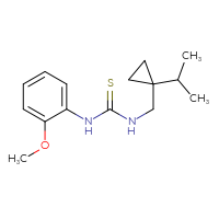 Chemical structure of 1-(2-methoxyphenyl)-3-{[1-(propan-2-yl)cyclopropyl]methyl}thiourea - CSSB02016709653