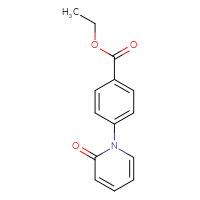 Chemical structure of ethyl 4-(2-oxo-1,2-dihydropyridin-1-yl)benzoate - CSSB00020638605