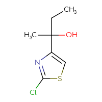 Chemical structure of 2-(2-chloro-1,3-thiazol-4-yl)butan-2-ol - CSSB20844300026