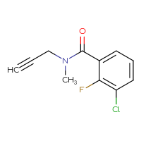 Chemical structure of 3-chloro-2-fluoro-N-methyl-N-(prop-2-yn-1-yl)benzamide - CSSB00013049708