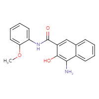 Chemical structure of 4-amino-3-hydroxy-N-(2-methoxyphenyl)naphthalene-2-carboxamide - CSSB00020600769