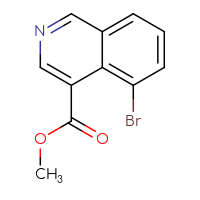Chemical structure of methyl 5-bromoisoquinoline-4-carboxylate - CSSB00021043243