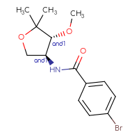 Chemical structure of rac-4-bromo-N-[(3R,4S)-4-methoxy-5,5-dimethyloxolan-3-yl]benzamide - CSSB02229374321