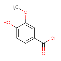 Chemical structure of 4-hydroxy-3-methoxybenzoic acid - CSSB00000687070