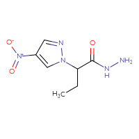 Chemical structure of 2-(4-nitro-1H-pyrazol-1-yl)butanehydrazide - CSSB00011882867