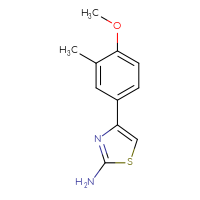 Chemical structure of 4-(4-methoxy-3-methylphenyl)-1,3-thiazol-2-amine - CSSB00000195509