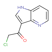 Chemical structure of 2-chloro-1-{1H-pyrrolo[3,2-b]pyridin-3-yl}ethan-1-one - CSSB06812774815