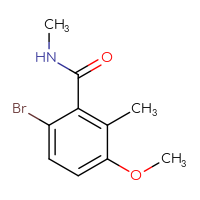Chemical structure of 6-bromo-3-methoxy-N,2-dimethylbenzamide - CSSB01046929630