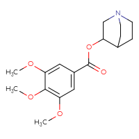 Chemical structure of 1-azabicyclo[2.2.2]octan-3-yl 3,4,5-trimethoxybenzoate - CSSB20538612306
