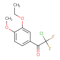 Chemical structure of 2-chloro-1-(3-ethoxy-4-methoxyphenyl)-2,2-difluoroethan-1-one - CSSB21103685041