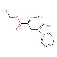Chemical structure of ethyl (2S)-3-(1H-indol-3-yl)-2-(methylamino)propanoate - CSSB00020650315