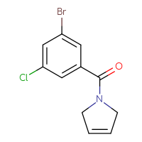 Chemical structure of 1-(3-bromo-5-chlorobenzoyl)-2,5-dihydro-1H-pyrrole - CSSB00015352182