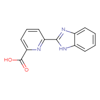 Chemical structure of 6-(1H-1,3-benzodiazol-2-yl)pyridine-2-carboxylic acid - CSSB06256035629