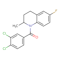 Chemical structure of 1-(3,4-dichlorobenzoyl)-6-fluoro-2-methyl-1,2,3,4-tetrahydroquinoline - CSSB00121679382