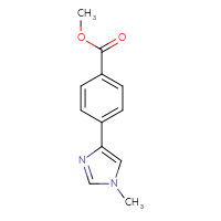 Chemical structure of methyl 4-(1-methyl-1H-imidazol-4-yl)benzoate - CSSB00050571358