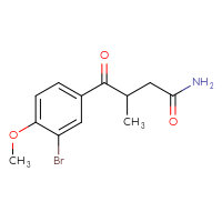 Chemical structure of 4-(3-bromo-4-methoxyphenyl)-3-methyl-4-oxobutanamide - CSSB02270737434