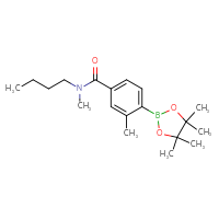 Chemical structure of N-butyl-N,3-dimethyl-4-(4,4,5,5-tetramethyl-1,3,2-dioxaborolan-2-yl)benzamide - CSSB02526777706