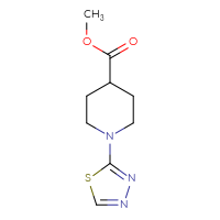 Chemical structure of methyl 1-(1,3,4-thiadiazol-2-yl)piperidine-4-carboxylate - CSSB00012015750