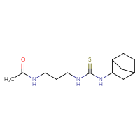 Chemical structure of N-{3-[({bicyclo[2.2.1]heptan-2-yl}carbamothioyl)amino]propyl}acetamide - CSSB02005769808