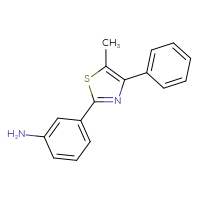 Chemical structure of 3-(5-methyl-4-phenyl-1,3-thiazol-2-yl)aniline - CSSB00034404544