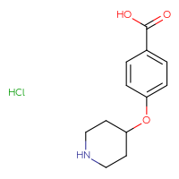 Chemical structure of 4-(piperidin-4-yloxy)benzoic acid hydrochloride - CSSB00015183733