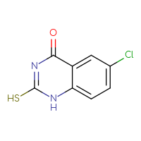 Chemical structure of 6-chloro-2-sulfanyl-1,4-dihydroquinazolin-4-one - CSSB00011191647