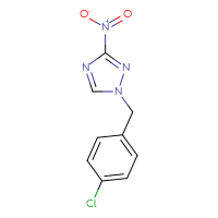 Chemical structure of 1-[(4-chlorophenyl)methyl]-3-nitro-1H-1,2,4-triazole - CSSB00000052046