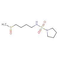Chemical structure of N-(4-methanesulfinylbutyl)pyrrolidine-1-sulfonamide - CSMB06390426344