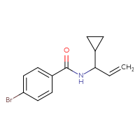 Chemical structure of 4-bromo-N-(1-cyclopropylprop-2-en-1-yl)benzamide - CSSB01193969167