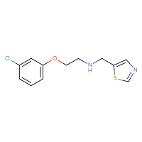 Chemical structure of [2-(3-chlorophenoxy)ethyl][(1,3-thiazol-5-yl)methyl]amine - CSSB00998821209