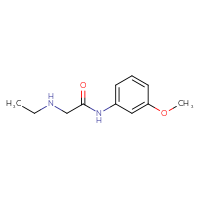 Chemical structure of 2-(ethylamino)-N-(3-methoxyphenyl)acetamide - CSSB00000168196