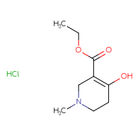 Chemical structure of ethyl 4-hydroxy-1-methyl-1,2,5,6-tetrahydropyridine-3-carboxylate hydrochloride - CSSB00015182615