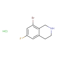 Chemical structure of 8-bromo-6-fluoro-1,2,3,4-tetrahydroisoquinoline hydrochloride - CSSB00025757512